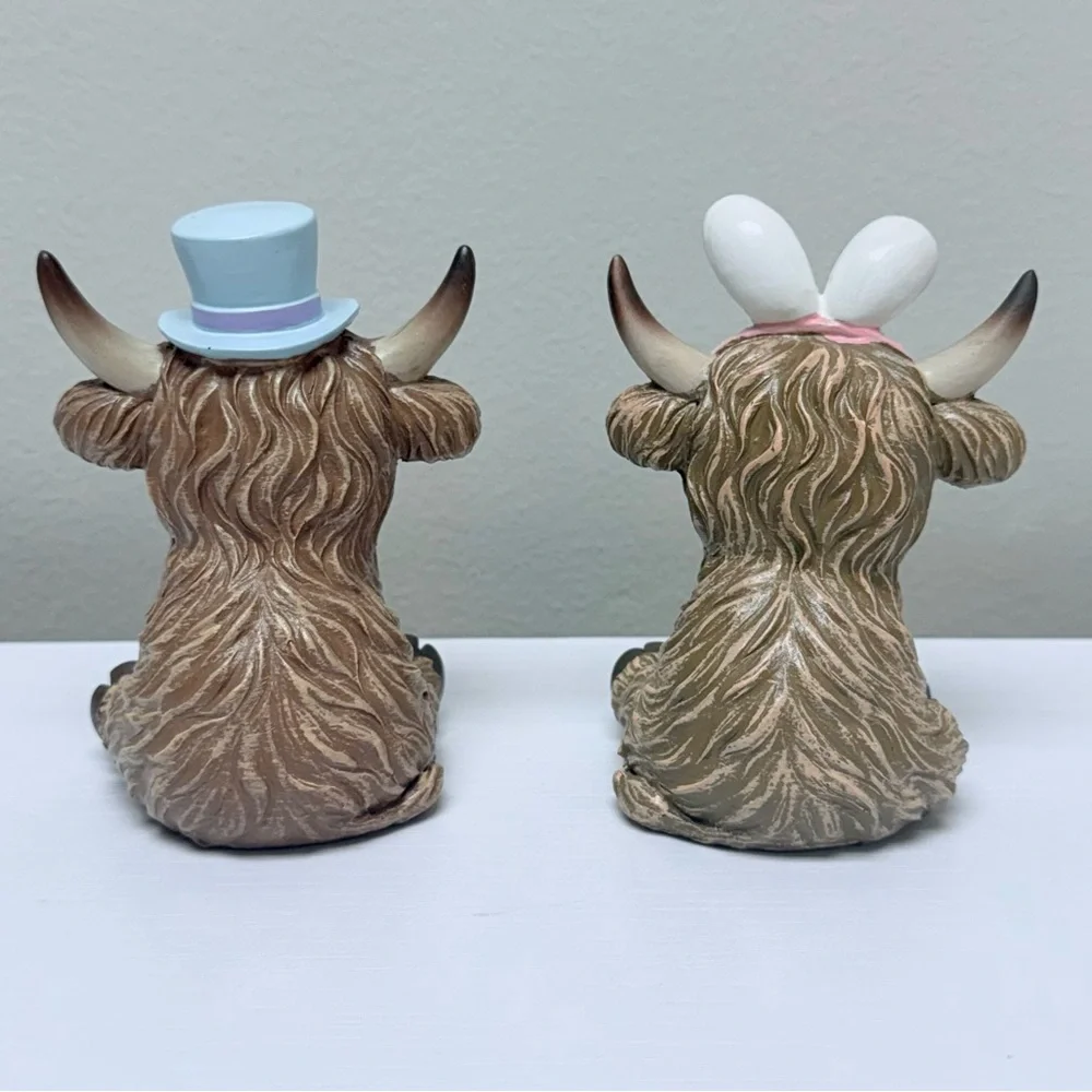 New! Adorable Highland Cow Easter Figurines Set from Hobby Lobby Spring 2026